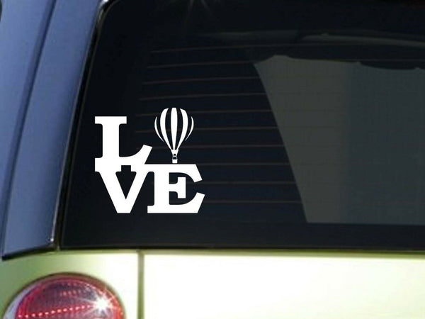 Hot Air balloon Love 6" STICKER *F140* DECAL basket balloons rope blower sand
