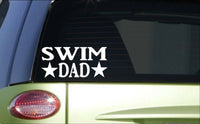 Swim Dad *H882* 8 inch Sticker decal swimming lessons diving goggles bikini swim