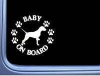 Baby on Board English Pointer L534 6" Sticker dog decal