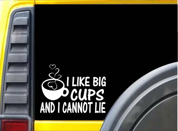 I like big Cups k500 6 inch coffee mug decal sticker