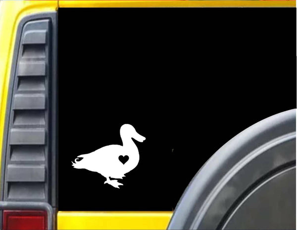 Duck Little Heart Decal Sticker *J479*