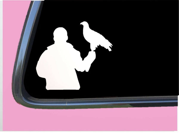 Falconry no hood TP 626 Sticker 6" Decal gloves hawk birds of prey bells vest