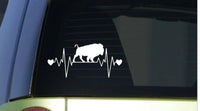 Buffalo heartbeat lifeline *I185* 8" wide Sticker decal