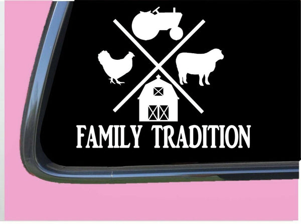 Family Tradition Sheep TP 683 6" Decal Sticker farming tractor chicken farm