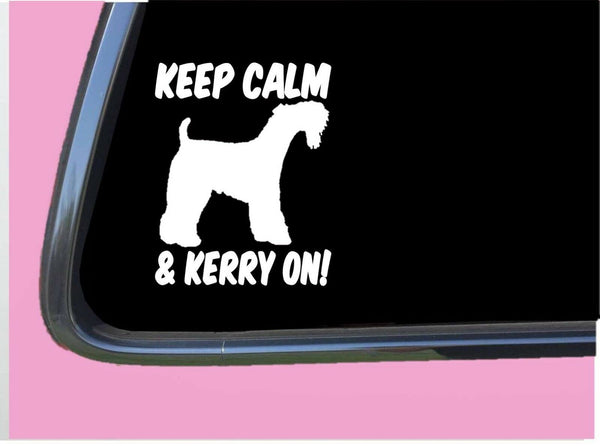 Keep Calm Kerry Blue Terrier TP 556 vinyl 6" Decal Sticker dog breed