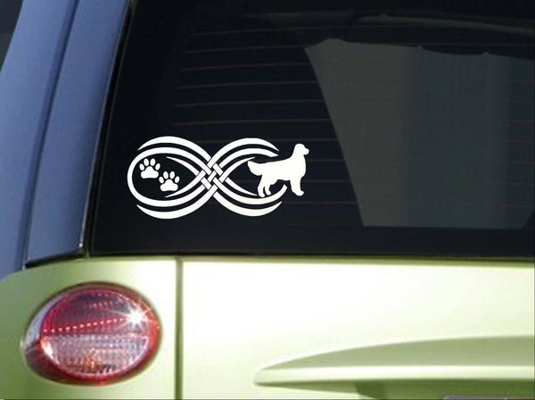 Tribal Golden Retriever Infinity sticker *I805* 8.5 inch wide decal