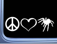 Peace Love Tarantula M235 8 inch Sticker spider decal arachnid