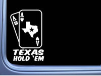 Texas Hold em cards M356 6 inch Sticker Decal poker playing