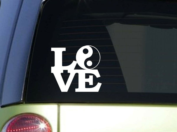 Love YIN YANG 6" STICKER *F116* DECAL CAR WINDOW PEACE YOGA KARMA Buddha