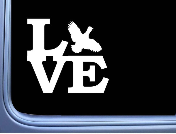 Quail Love sticker L456 6  inch bird hunting decal