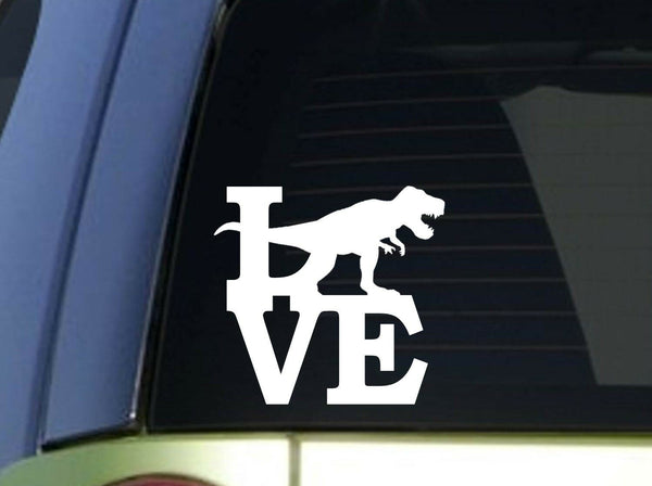 T Rex Love  *H943* 6 inch Sticker decal t rex dinosaur fossils