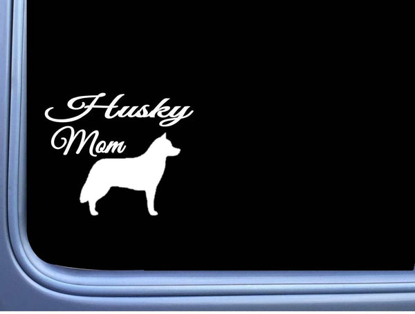 Husky Mom j849 6" wide Sticker decal dog