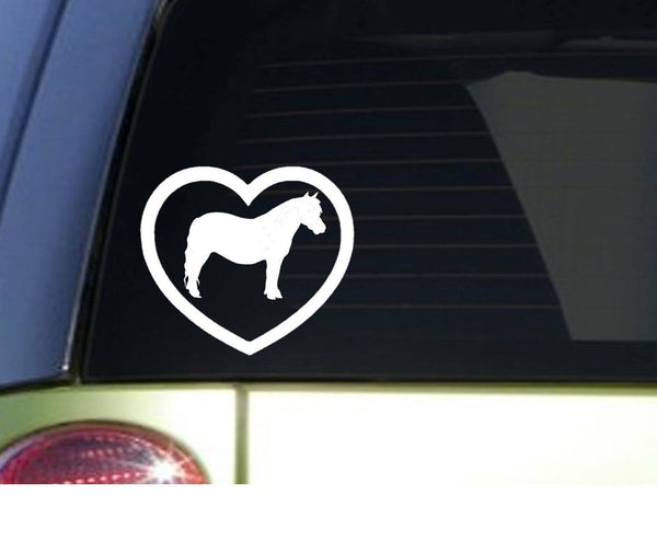 Miniature Horse Heart *I835* 6 inch sticker decal