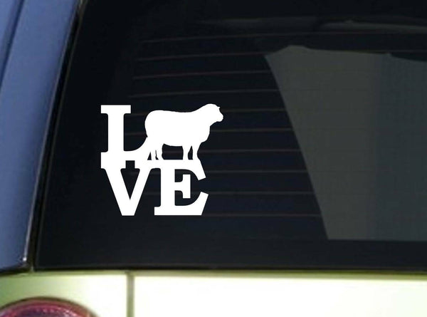 Sheep Love Sticker *I921* 6x6 inch decal