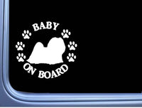 Baby on Board Maltese L558 6" Sticker dog decal