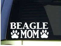 Beagle Mom sticker *H355* 8.5 inch wide vinyl dog beagles hound