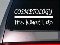 Cosmetology What i do *I010* 8" Sticker decal makeup artist actress hair stylist