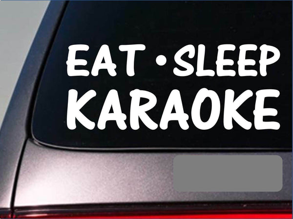 Eat Sleep Karaoke Sticker *G926* 8" vinyl bar machine microphone mixed drink