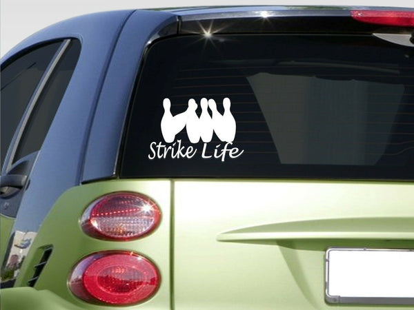 Strike Life 8" sticker *E887* bowling alley bowling all pins glove shoes bowling