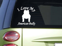 i Love My Bully J151 American Bully 6 inch tall sticker decal