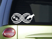 Tribal German Shepherd Infinity Sitcker *I800* 8.5 inch wide decal