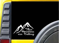 The Mountains are Calling L167 8 inch Sticker Mountain decal