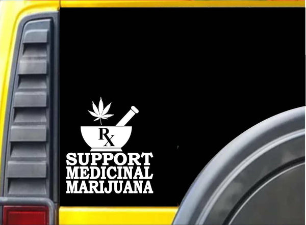 Support Medicinal Marijuana K723 6 inch sticker decal