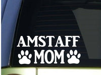 Amstaff Mom sticker *H305* 8.5 inch wide vinyl american bully pitbull