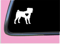 Puggle lil Heart TP 579 vinyl 6" Decal Sticker dog beagle pug designer breed