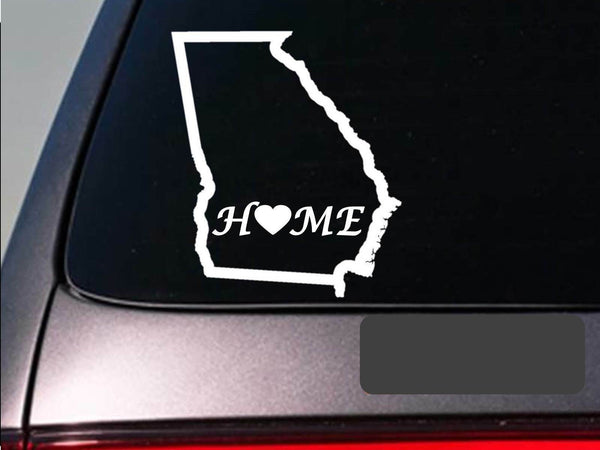 Georgia home 6" sticker *E669* state outline home map decal vinyl