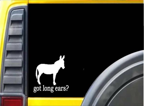 Got long ears Donkey K340 6 inch decal mule sticker
