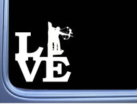 Bowhunter Love J898 6 inch Sticker arrow treestand Decal