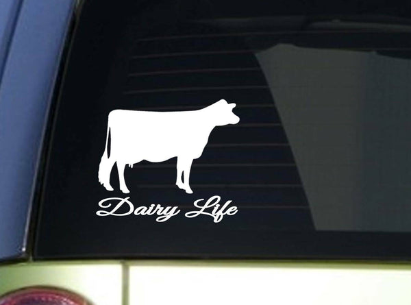 Dairy Cow Life *I908* 6x6 inch Sticker cow heartbeat decal