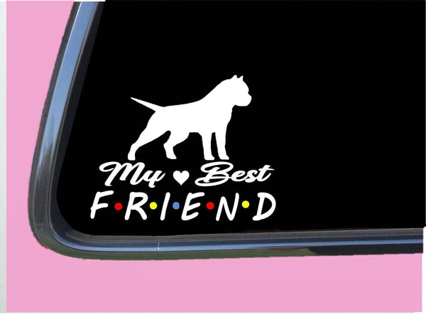 Pitbull Cropped Sticker TP 808 Best Friend 6" Decal Bully