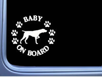 Baby on Board German Shorthair Pointer L533 6" Sticker dog decal