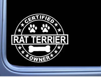 Certified Rat Terrier L287 Dog Sticker 6" decal