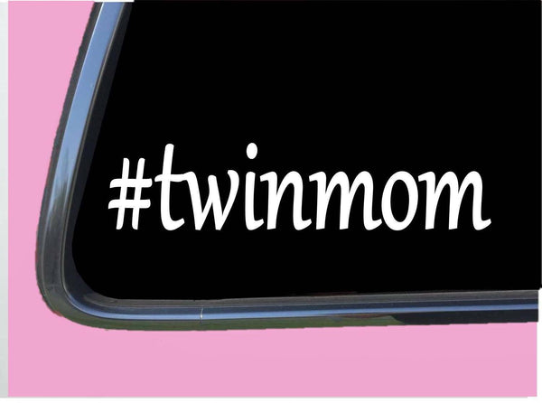 Twin Mom TP169 vinyl 8" Decal Sticker school twins toddler mom motherhood