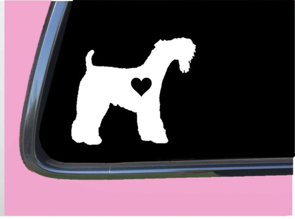 Kerry Blue Terrier lil heart TP 554 vinyl 6" Decal Sticker dog breed