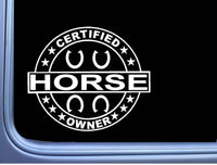 Certified Horse Owner J820 6 inch Sticker decal