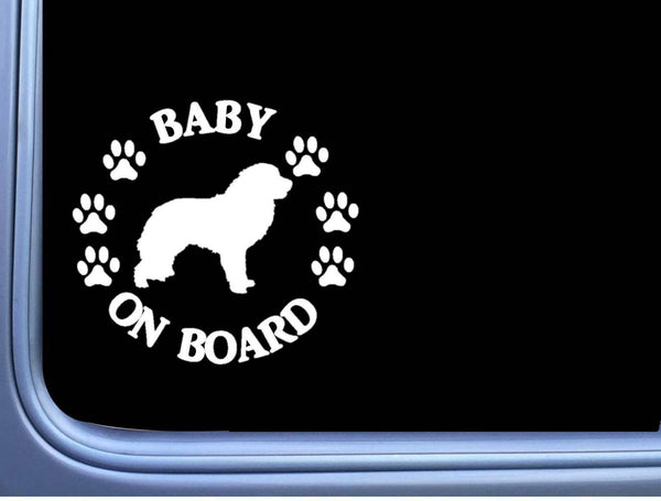 Baby on Board Great Pyrenees L530 6" Sticker dog decal