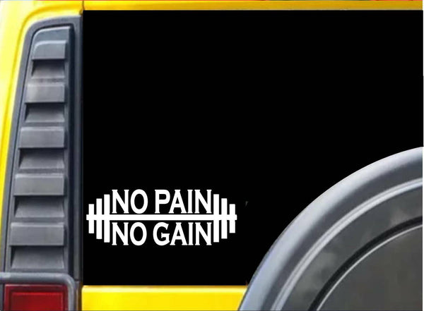 No Pain No Gain K782 8 inch Sticker lifting gym decal