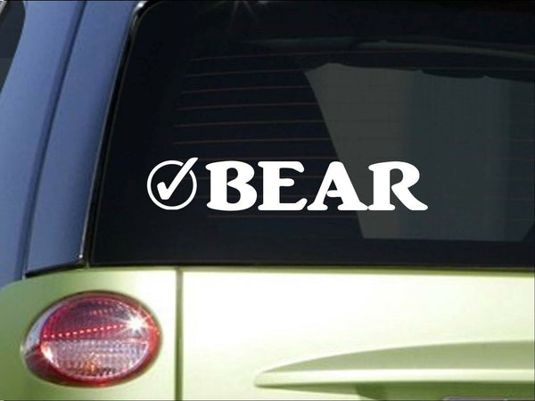 Bear Check *I057* 8" Sticker decal yellowstone black grizzy polar