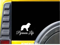 Pyrenees Life Sticker k695 6 inch dog decal