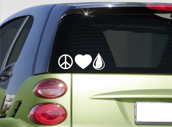 Peace Love Oil sticker decal *f440* essential oil oregano lavender drill well