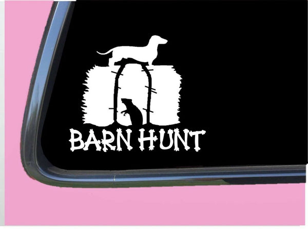 Dachshund Barn Hunt TP 528 vinyl 6" Decal Sticker rat tubes book tshirt