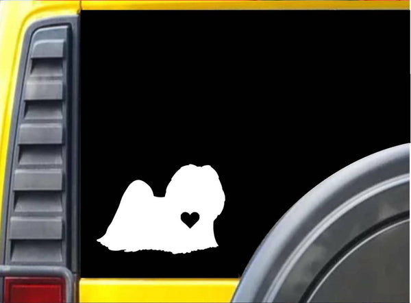 Maltese Little Heart K981 6 inch Sticker decal