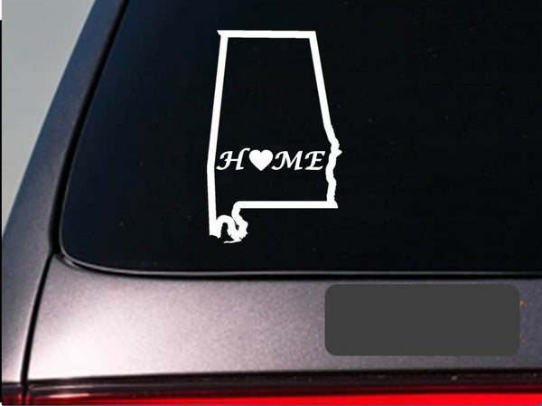 Alabama home 6" sticker *E660* state outline home map decal vinyl