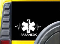 Paramedic Lifeline K337 8 inch decal star of life emt sticker