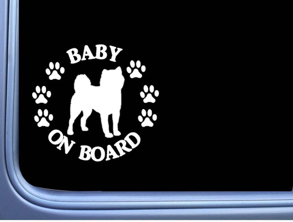 Baby on Board Shiba Inu L524 6" Sticker dog decal