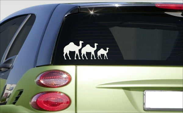 Camel family (8.5"X5") sticker *E985* decal cute laptop camels zoo